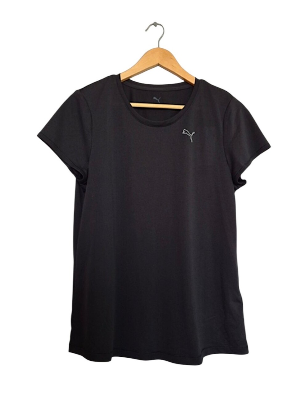 Puma Black Active Tee with White Logo